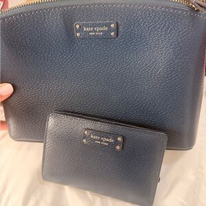 kate spade Dark Blue Cosmetic Bag and Wallet